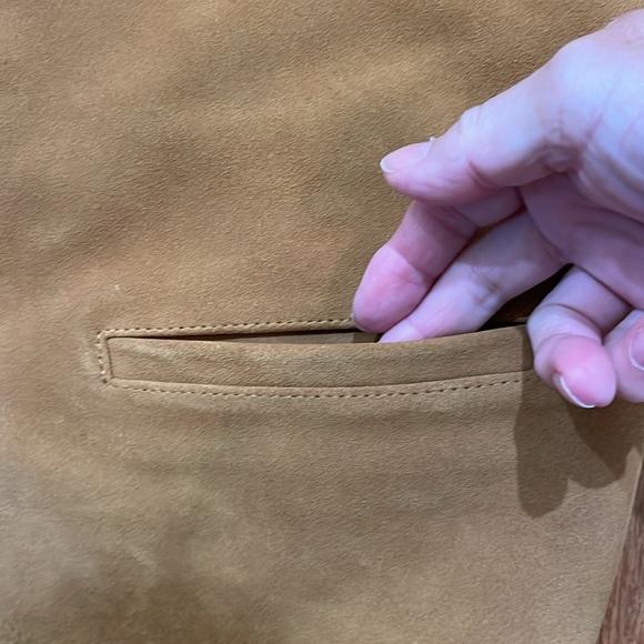 Roper Men’s Leather Vest Size Large 2Front Pockets Brown Snap Front Embroidered - Picture 9 of 13